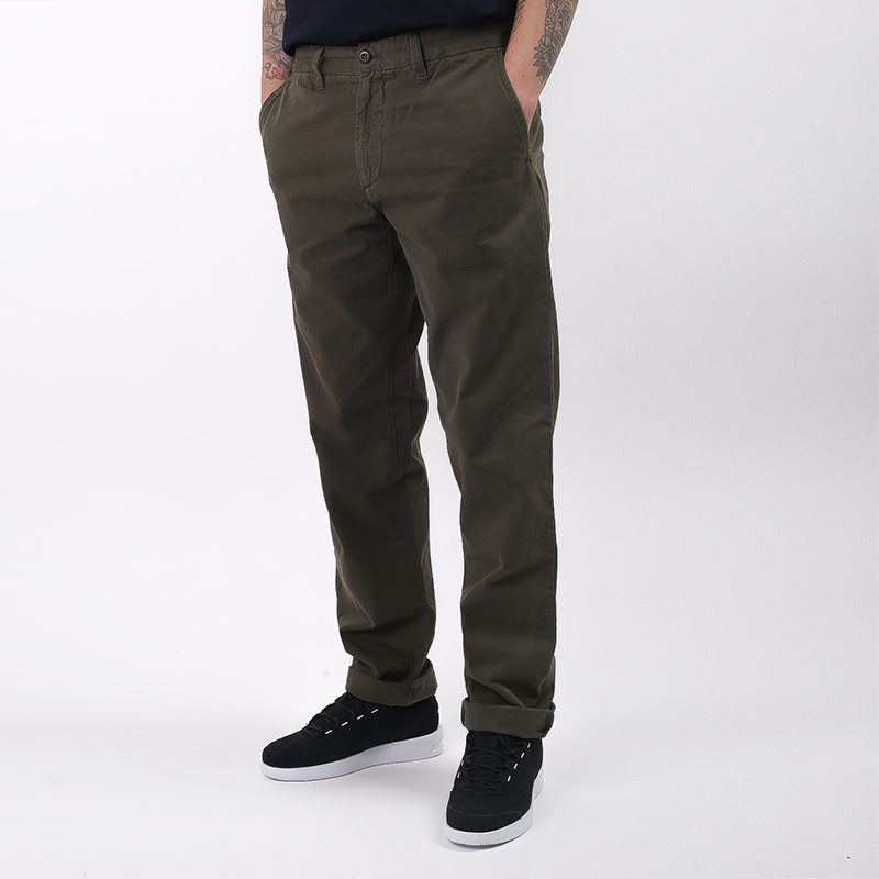 мужские зеленые брюки Carhartt WIP Johnson Pant I026021-cypress - цена, описание, фото 2